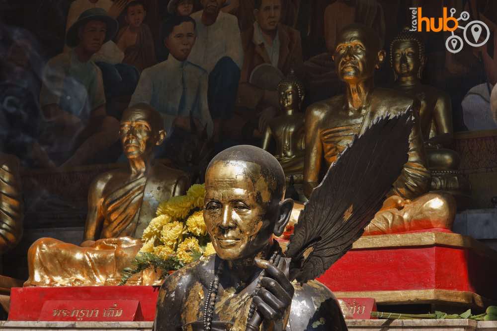 A statue of a revered monk at Doi Suthep