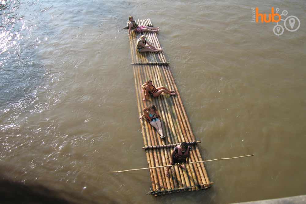 The last activity of the day - bamboo rafting