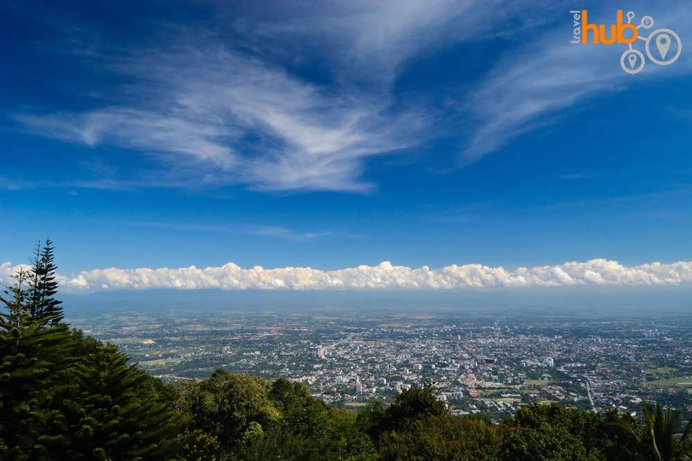 The view over Chiang Mai from Doi Suthep Temple
