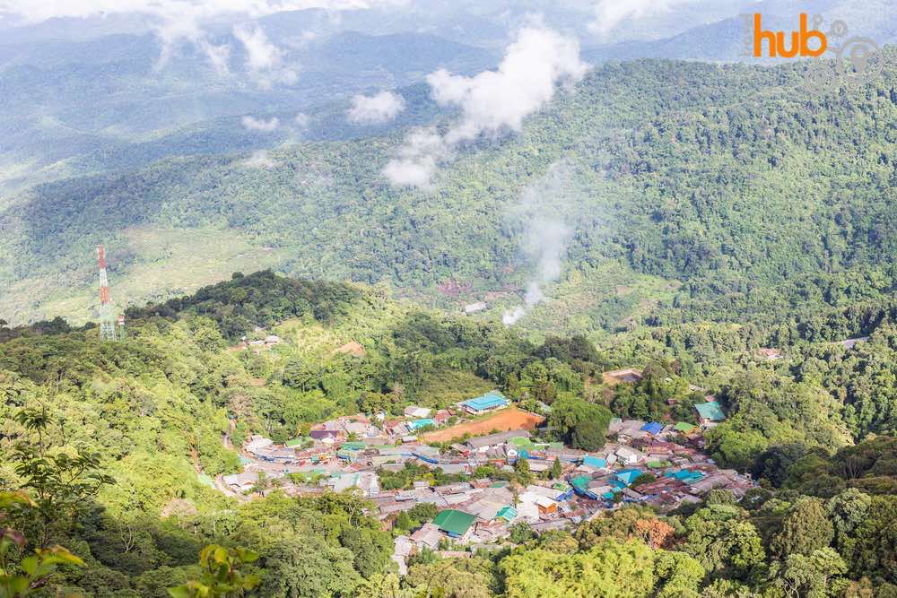 The Hmong village as see from above