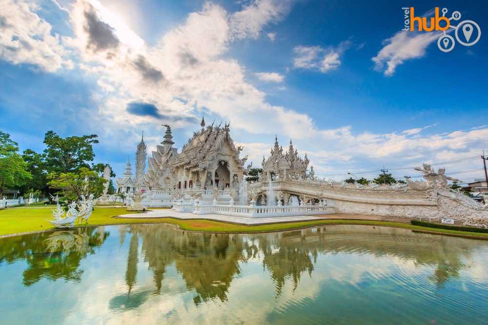 On route to the Golden Triangle we will make the stop at Wat Rong Khun