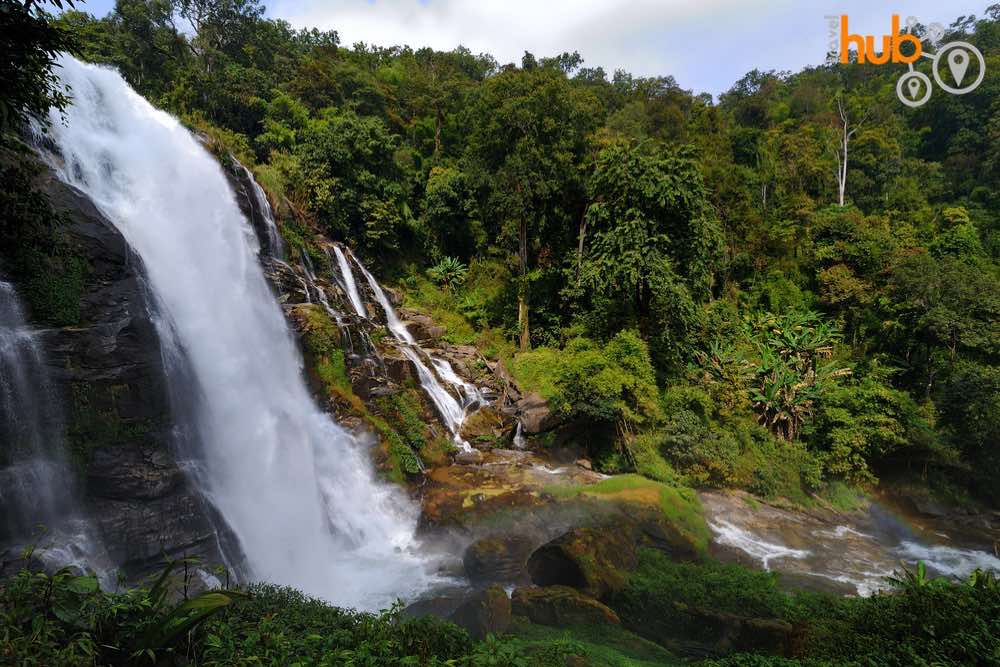 Wachiritharn Waterfall. The most famous and easiliy accessible in Doi Inthanon