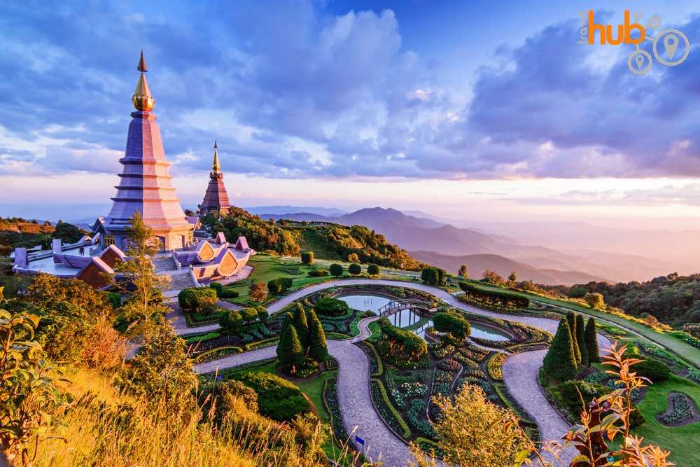 The King and Queen Pagodas on Doi Inthanon. Some great views can be had here