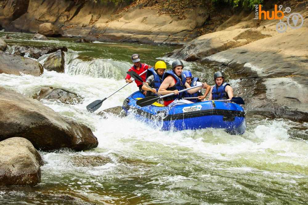 White water rafting is also included on this one day trek from Chiang Mai